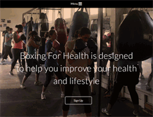 Tablet Screenshot of boxingforhealth.net